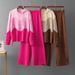 European And American Style Autumn Winter Fashion Set Solid Color Hooded Sweatshirt Casual Two Piece Women's Clothing_ecoleips.com