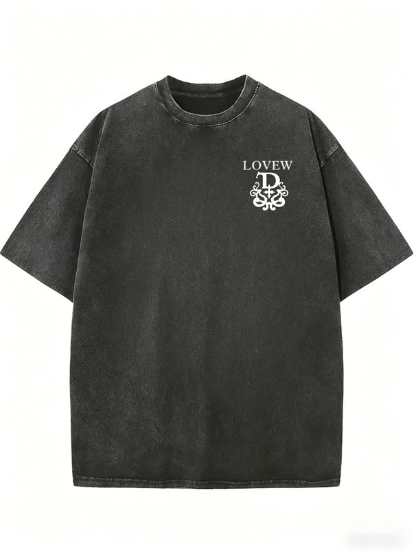 Women's Vintage Washed Boyfriend Tee, Casual Oversized Short Sleeve Summer Top_ecoleips.com