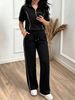 Women's Spring/Summer Short-Sleeved Two Piece Set European American Fashion Trendy Casual Regular Fit_ecoleips.com