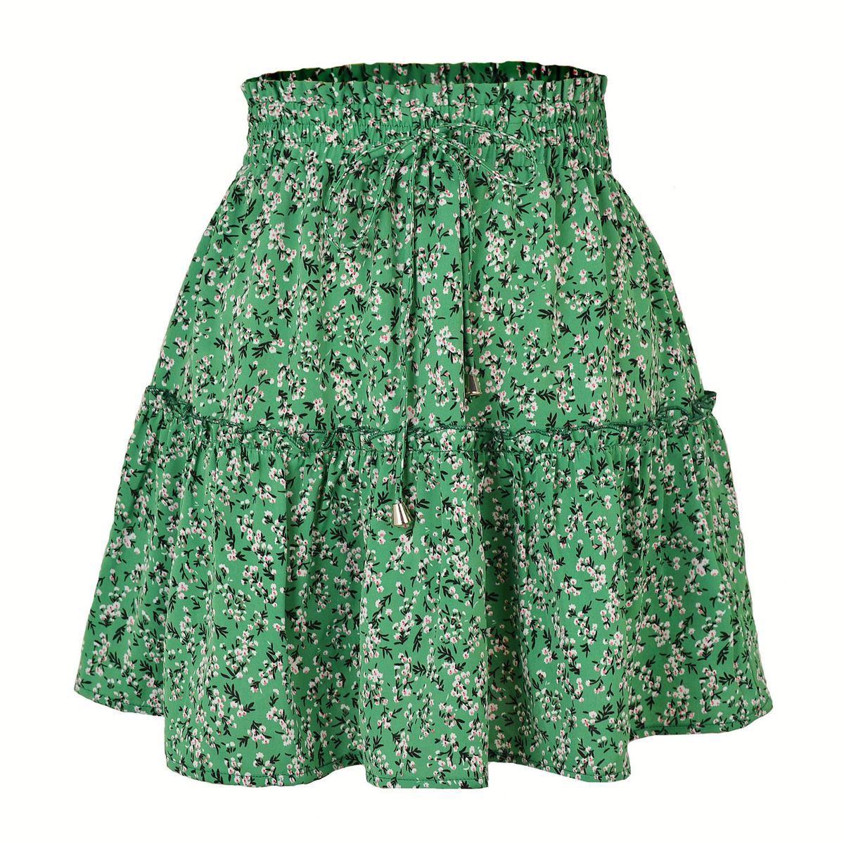 Popular Women's Clothing Fashion Printed Skirt Small Floral A-word Short Skirt_ecoleips.com