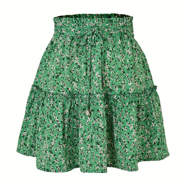 Popular Women's Clothing Fashion Printed Skirt Small Floral A-word Short Skirt_ecoleips.com