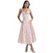 Women's Clothing Floral Series Summer Gentle Wind Dress Slimming Floral Strap Long Dress Polyester Printed A-Line Skirt Without Sleeve High Waist_ecoleips.com