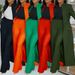 Women's Clothing Solid Color Lapel Long Suit Two Piece Suit_ecoleips.com
