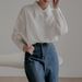 2025 Nvyis2025 Spring Pointed Collar A Niche French Style Top, Loose Casual Shirt For Women With Long Sleeves_ecoleips.com