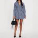 Women's Striped Button Down Collar Long Sleeve V Neck Slim Fit Dress Autumn_ecoleips.com