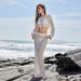Women's Knitted Beach Cover-Up Blouse - Solid Color Bikini Set With Sun Protection, European & American Style_ecoleips.com