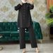 Verve Quality 2025 New Muslim Solid Color Long Sleeve Button Pocket Shirt And Pants Two-Piece Set_ecoleips.com