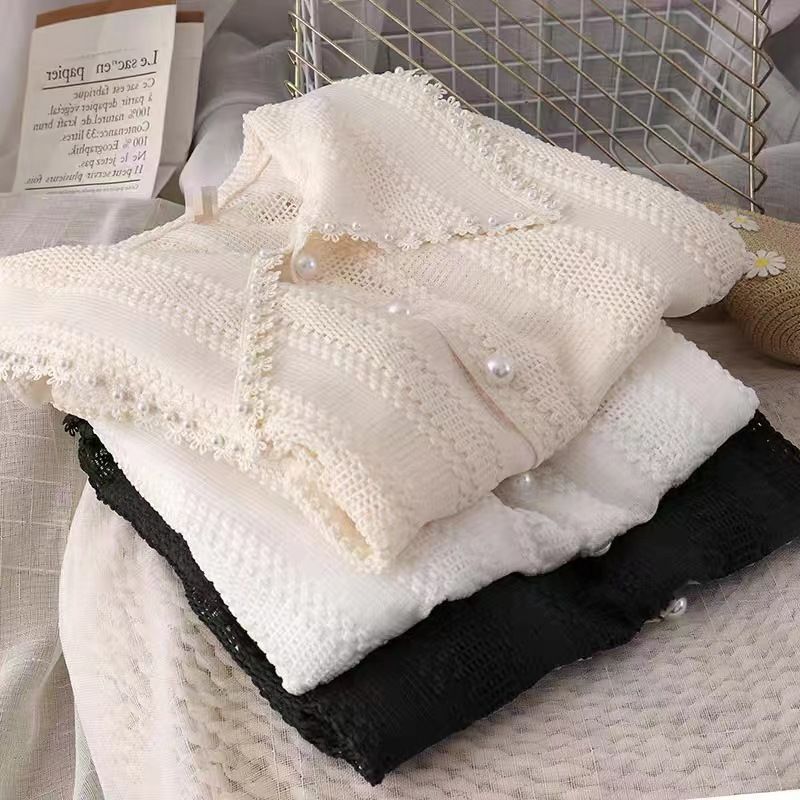 Inspired Bow Blouse - Flowy Chiffon Top With Lace Peter Pan Collar (White/Beige/Black) | Elegant Ruffle Sleeve Feminine Shirt_ecoleips.com
