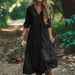 2026shein Cross-border European And American Independent Site Bohemian Vacation Cotton-linen Dress New Hot Style_ecoleips.com