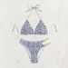 Women's Floral Chain Triangle Bikini Set - European & American Sexy High-Cut Beach Swimsuit_ecoleips.com