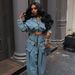 Women's Clothing Women's Casual Loose Fitting Denim Suit_ecoleips.com