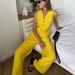 Women's Clothing Retro Solid Color Single Breasted Vest Vest Two Piece Set High Waist Wide Leg Trousers Fashion Suit_ecoleips.com