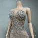 Elegant Silver Sequin Embellished Strapless Backless Mermaid Evening Gown With Train For Prom, Pageant, And Special Occasions_ecoleips.com