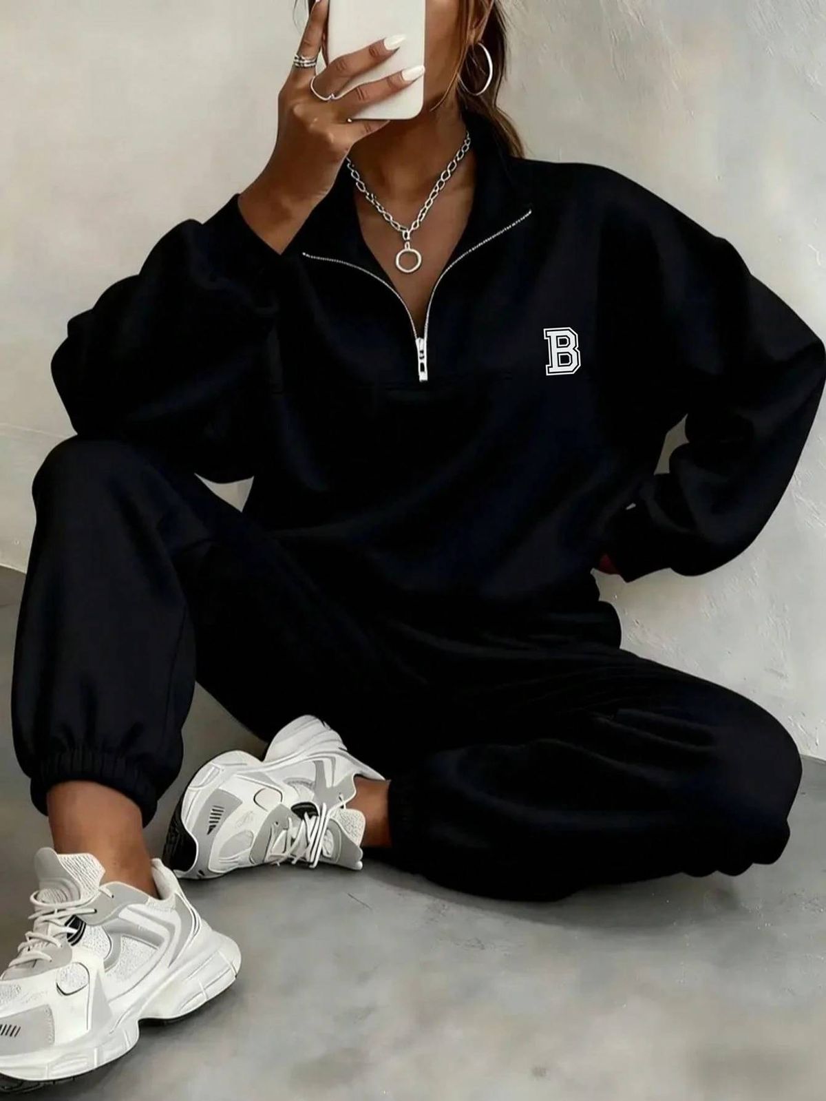 Unisex Printed Fleece Tracksuit - Full-Zip Hoodie & Jogger Set For Streetwear Comfort-A5_ecoleips.com