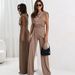 Women's Casual Solid Color Irregular Short Sleeve Set Spring/Summer New Fashion Clothing_ecoleips.com