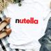 European And American Cross-border Foreign Trade Clothing, Peanut Butter Letter Print Round Neck Short-sleeve Women's_ecoleips.com