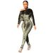 Women's Clothing Style Women's Velvet Jumpsuit One Shoulder Bat Sleeve Elastic Waist Belted Hot Style For Formal & Casual_ecoleips.com
