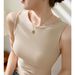 Women's Clothing Cotton Wide Shoulder Strap Sleeveless Vest For Women To Wear Outside Suspenders Tight Inner Wear_ecoleips.com
