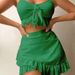 Women's Clothing Women's Style Bodycon Skirt Two Piece Swimsuit Tie Up Bikini Beachwear Quick-Dry Polyester, Modest Coverage_ecoleips.com