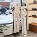 Sweet Girl Women's Fashionable Spring Outfit Apricot Color Half Zip Pullover Sweatshirt And Sweatpants Two Piece Set_ecoleips.com