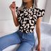 New Printed 2026 Fashion Commuter Short-sleeved Top Women_ecoleips.com