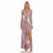 Women's Clothing Sequined Suspender Dress Skirt Slit New Host Banquet Sexy Dance Evening Dress Female (2 Colors_ecoleips.com