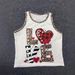 European Size Women's Sleeveless Top Love Letter Print Casual Summer Top with Back 2025 New Cross Border_ecoleips.com