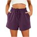 Summer Women's Loose Shorts Solid Color Home Pocket Intellectual Style Clothing For Markets_ecoleips.com