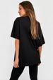 Women's Casual Black T-Shirt round Neck Short Sleeve Cotton Polyester Loose Fit Sporty Top with Car Print European American Style_ecoleips.com