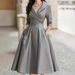 Women's Elegant Bodycon Midi Dress – Slim Fit Formal Cocktail Dress With Waist Definition_ecoleips.com