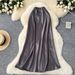 Women's Clothing Satin Skirt High Waist Slim A Line Hip Wrapped Drape Fishtail Mid Length Skirt_ecoleips.com