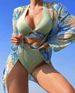 Women's Clothing Sexy Bikini Mesh Three Piece Split Printed Swimsuit Female_ecoleips.com