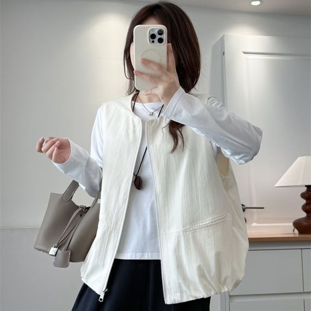 Women's Vest, New Spring And Autumn Korean Style, Simple, Slimming, Layered, Fashionable, Versatile, Sleeveless,_ecoleips.com