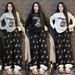 Women's Clothing Sweet Rabbit Print Two-Piece Set Long Sleeve Top With Wide Leg Pants Casual Spring Autumn Loose Fit_ecoleips.com