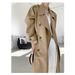 ng2510292 Foreign Trade British Style Trench Coat For Women 2025 Spring And Autumn New Mid-Length Over-the-Knee High-End_ecoleips.com