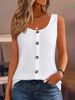 2025 Summer Slim Fit Tank New Slimming Camisole Outer Wear Sleeveless White Versatile Top_ecoleips.com