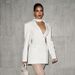 Women's New Temperament Competent Suit Deep V-neck Long Sleeve Waist_ecoleips.com