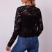 European American Cross-border 2026 New Autumn And Winter Elegant Women's Long-sleeve Sheer Lace Cardigan Top_ecoleips.com