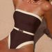 Women's Patchwork One Piece Swimsuit European And American Style Sexy Bikini Ladies Swimwear_ecoleips.com