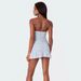 Women's High-Waisted Mini Skirt European American Style Summer Sexy Backless Draped Strapless Short Dress_ecoleips.com