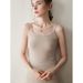 Thin Solid Color Women's Cashmere Knitted Camisole Slim Fit Versatile Soft Skin-Friendly Sleeveless Inner Wear Double_ecoleips.com