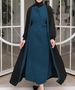 Women's Clothing Solid Color With Belt Sleeveless Vest Dress Elegant Contrast Color Coat_ecoleips.com
