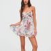 Foreign Trade Source Cross-Border European And American New Sexy French Print Semi-Transparent Floral Strapless A-Line_ecoleips.com