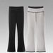 Women's Clothing Leather Label Fleece High Waist Flared Leg Pants With Shearling Fleece Lining - Stretchy, Warm & Slim Fit Winter Trousers_ecoleips.com