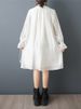 2026 Spring Summer New Oversized Vintage Dresses For Women Lace-Up Long Sleeve Loose Casual Shirt Dress Fashion Elegant Clothing_ecoleips.com