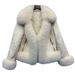 Trendy Quilted Faux Fox Fur Coat For Women – Winter Loose Fit Coat (M-XXXL, Beige/Apricot)_ecoleips.com