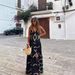 Women's Sexy Summer Dress - Halter Neck Backless With High Slit, Slim Fit Long Skirt (Trendy European & American Style)_ecoleips.com
