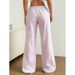 Women's Clothing New Summer Striped Straight Trousers Casual Versatile Lace Up Fashionable Loose Wide Leg Women_ecoleips.com
