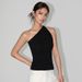 European American Foreign Trade Cross-border Sexy One-shoulder Yoga Tank Top With Removable Chest Pads For Sports And_ecoleips.com