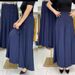 Loose-waisted Women's Skirt-pants, Fashionable High-waisted Plus-size Drapey Wide-leg Pants, Summer Thin Solid Color_ecoleips.com